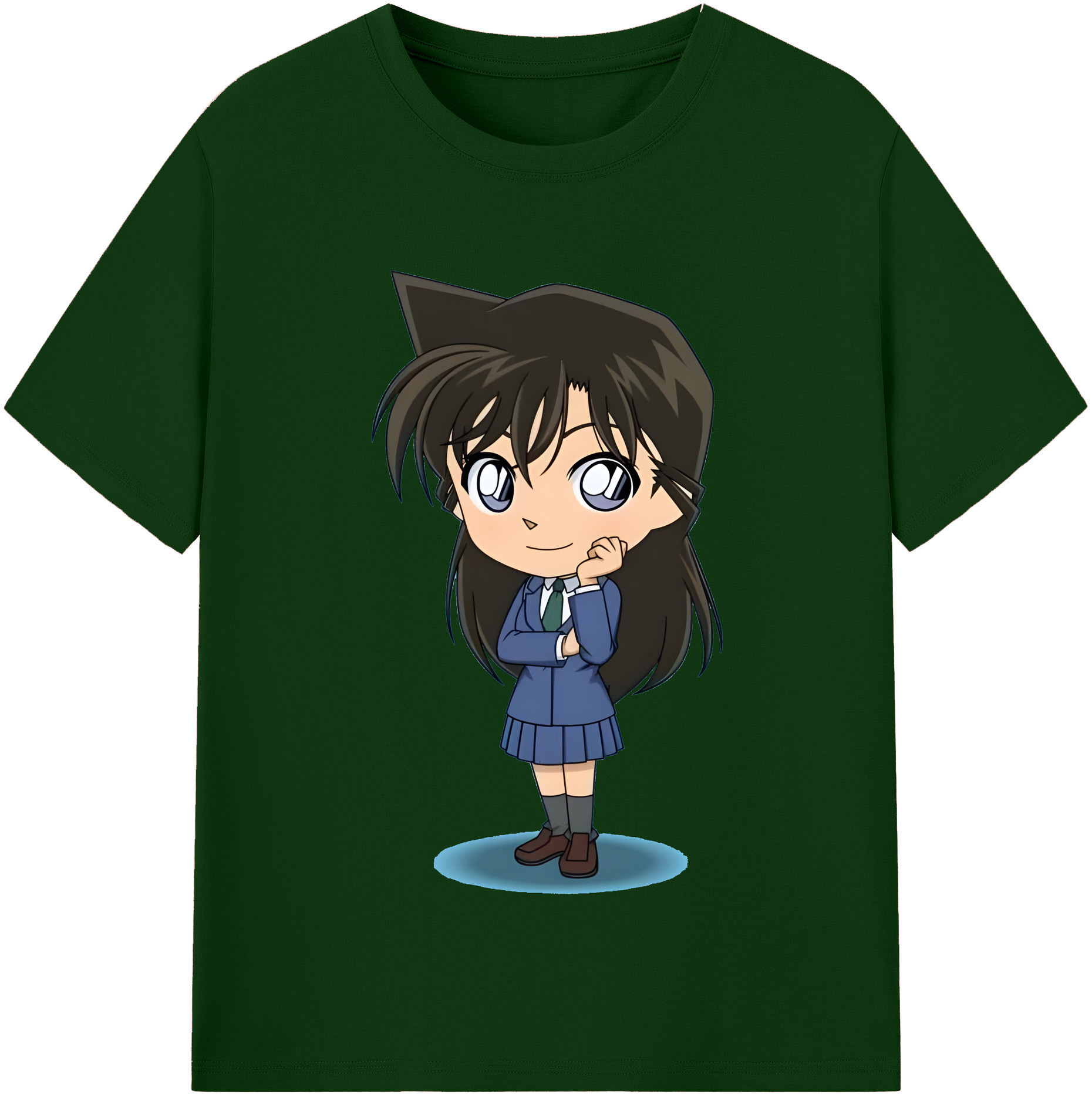 （画像用） 名探偵コナン 毛利 蘭 もうり らん、モーリ ラン Detective Conan Rachel Moore 綿100％半袖Tシャツ（フロントプリント）